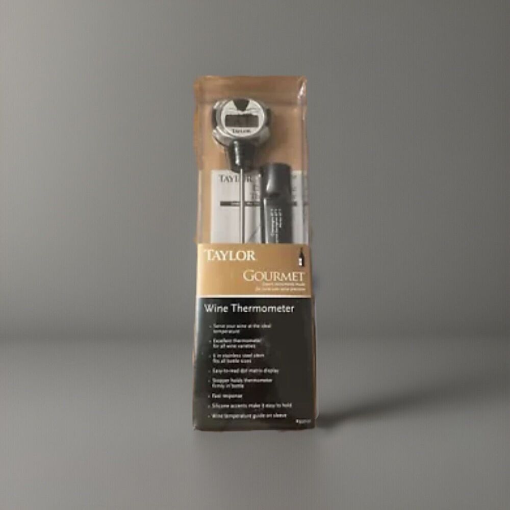 Taylor Gourmet Connoisseur Series Wine Thermometer Digital Display Stainless